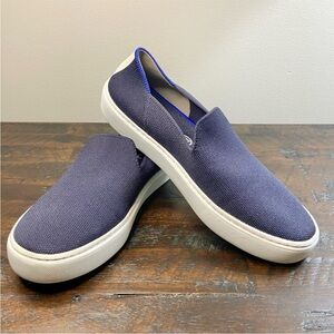 Rothy's Womens The Original Slip On Sneaker Size 7 Navy Blue Knit Shoe